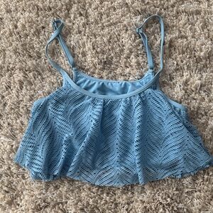 La Vie en Rose Baby Blue Lace Bikini Top